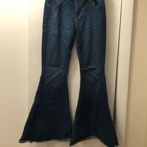 Hardly worn Free People bell bottom jeans